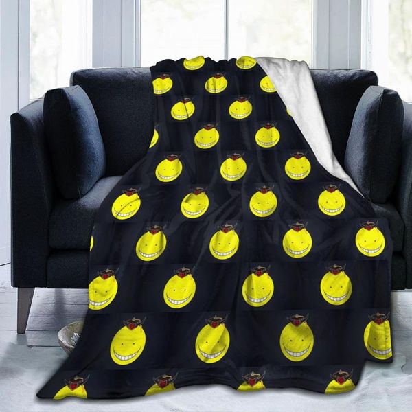 

blankets anime 3d print assassination classroom plush throw blanket bedspread vintage bedding square picnic soft