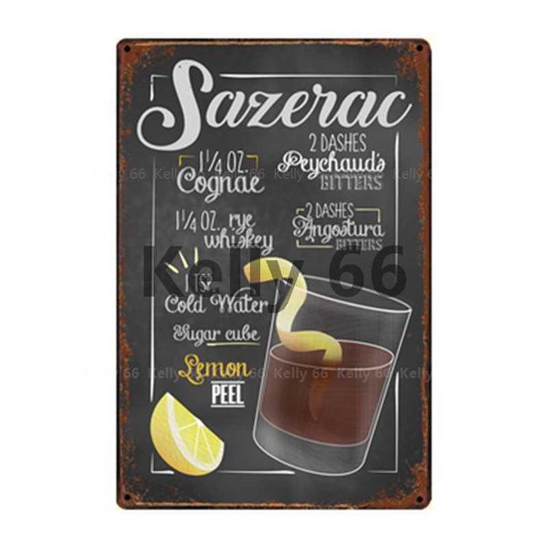 

cocktail cuba cosmopolitan margarita gimlet mai tai metal sign home decor bar wall art painting 20*30 cm size lat-01