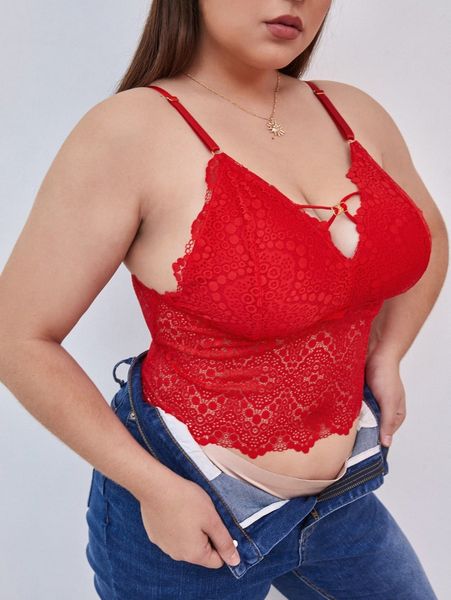 

plus lace longline bra y7t1#, Black;white