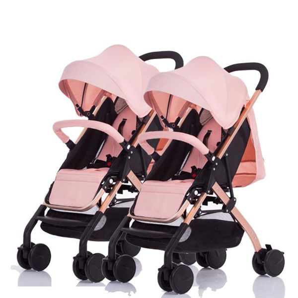 

twin baby stroller detachable can sit reclining lightweight folding second child double trolley strollers strollers#