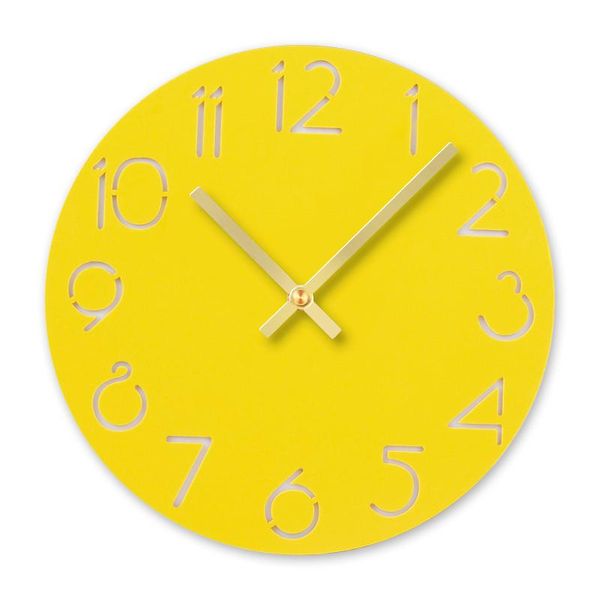 

acrylic cartoon number wall clock home decor silence clocks