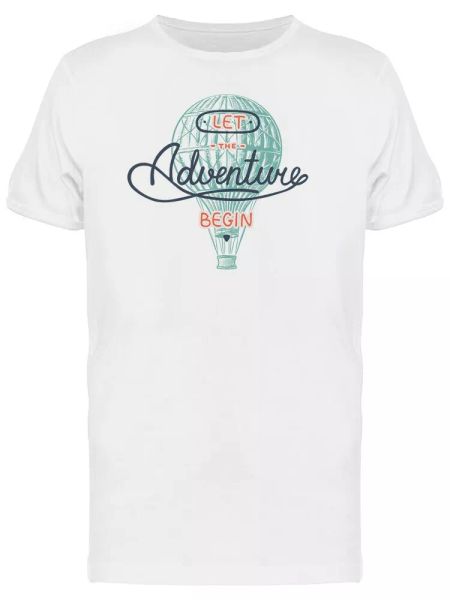 

make the adventure begin men's tee -image by shutterstock, White;black