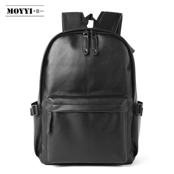 

backpack moyyi 2021 men leather fashion waterproof bag male casual travel