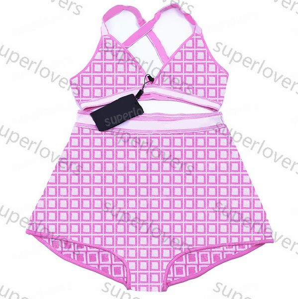 

luxurys beach bra briefs set letters split beachwear simple fashion knitted lingerie womens underwear delicate gift, Red;black