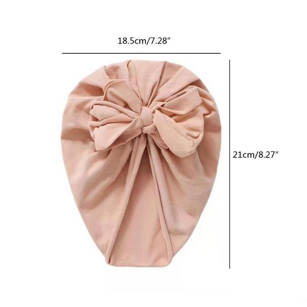 

caps & hats 39xf cotton blend hair bow knot kids baby infant turban hat big ear toddler beanie headwraps birthday gift po, Yellow