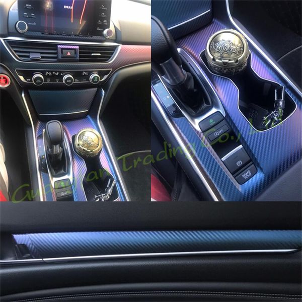 

interior central control panel door handle 3d 5d carbon fiber stickers decals car-styling cover parts products accessories for honda accord