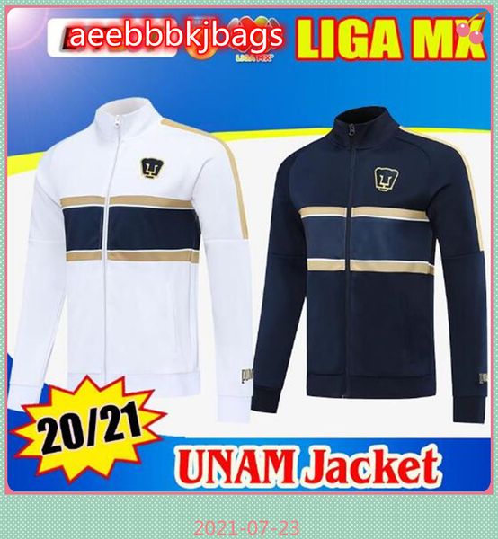 

2022 2021 unam white dark blue jacket 20/21 training suit chandal tracksuit maillot de foot long sleeve football survetement kit, Black
