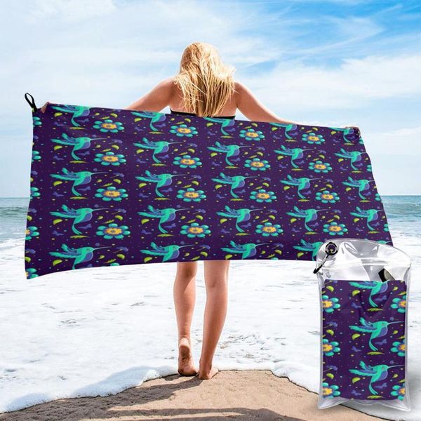 

towel bath spring birds quick dry large thin absorbent soft for home travel camping swimming beach sport