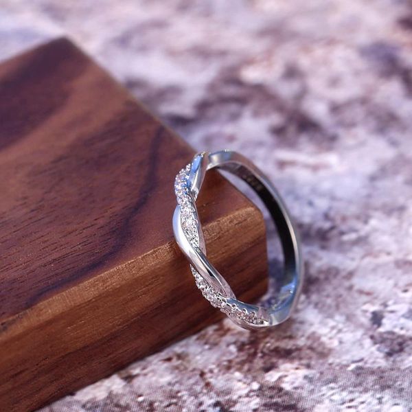 

wedding rings caoshi twisted minimalist design jewelry for women engagement memorial gift romantic stylish thin finger ring cute whole sale, Slivery;golden