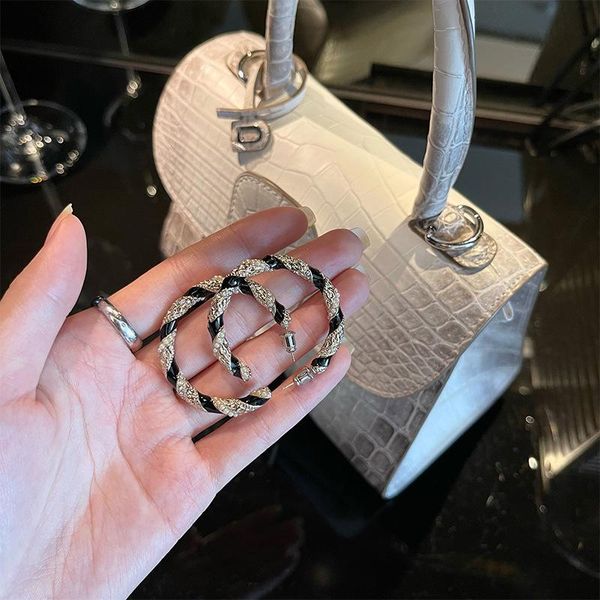 

hoop & huggie minar vintage c shape geometric twist rope earrings for women ladies small simulation pearl statement jewelry, Golden;silver