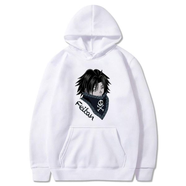 

men's hoodies & sweatshirts harajuku anime x feitan togashi yoshihiro sweatshirt male streetwear women fashion winter black