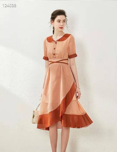 

casual dresses w0933 fashion women 2021 spring dress luxury european design party style, Black;gray