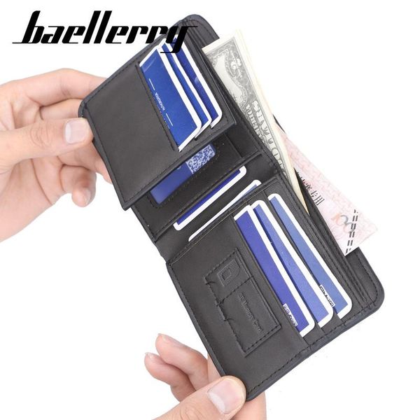 

wallets vintage men's short wallet slim card holders for men classic portable coin purse 2021 mini male leather clutch pocket, Red;black