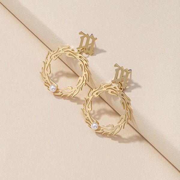 

dangle & chandelier luxury plated metal fire earrings fashiongothic style delicate micro inlaid cubic zircon stud wedding jewelry pendant, Silver