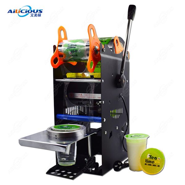 

wy802f bar equipment manual plastic paper cup sealing machine bubble tea cup sealer for film