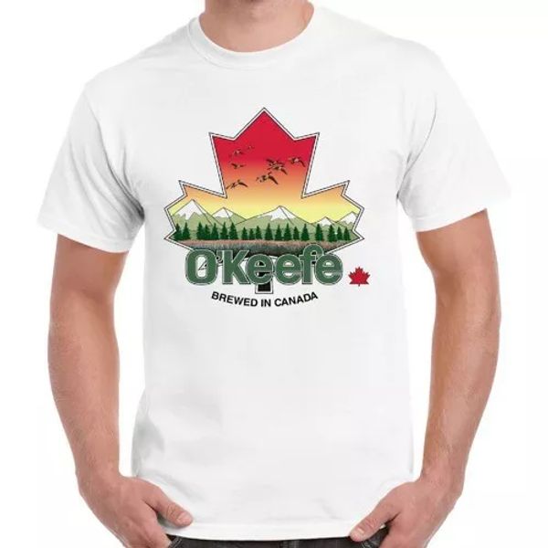 

o'keefe beer always sunny in philadelphia tribute canada retro t shirt 1197, White;black