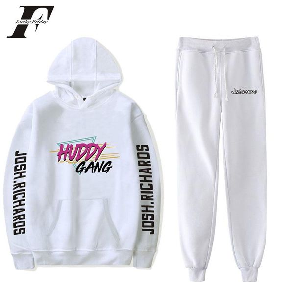 

men's tracksuits chase hudson two piece set women / men hoodies + long pants pullover harajuku suit fashion casual hooded cotton full, Gray