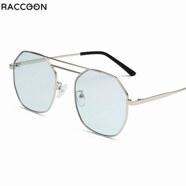 

sunglasses luxury vintage design classic flat glasses men shades sun brand women mirror eyewear female uv400 wo, White;black