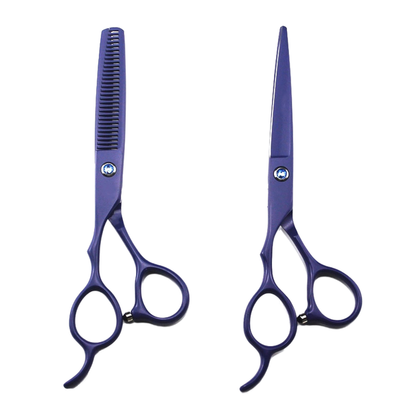 

hair scissors 6.0 inch violet cutting thinning blunt tip cutter wholesale stainless steel left-handed