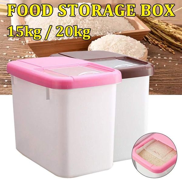 

storage bottles & jars 7.5/10kg plastic rice grain box grains beans food container sealed moisture-proof containers kitchen items