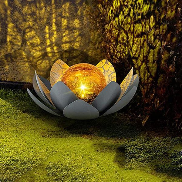 

lawn lamps 1pcs solar lamp lotus garden lighting flower decoration outdoor night lights stakes yard led
