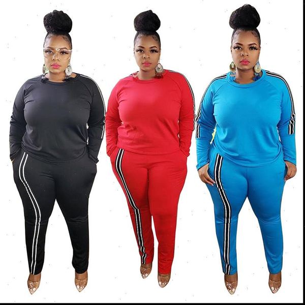

plus size xl 5xl women tracksuits 2 piece set fall clothes outfit crop leggings high stretch sweatsuit tracksuit wholesale, Gray