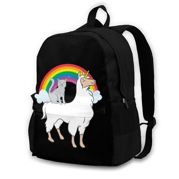 

backpack llama backpacks teen soft aesthetic polyester primary school bags