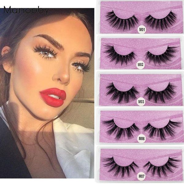 

manooby mink eyelashes makeup lashes 3d fluffy cruelty eye cross full volume false eyelash1
