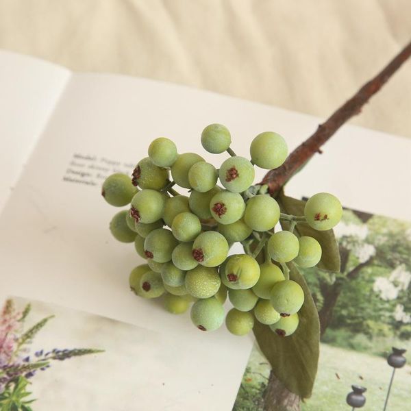 

decorative flowers & wreaths 1 bundle artificial blueberry plant flower bud fake plants silk wreath berry for wedding home party decoration
