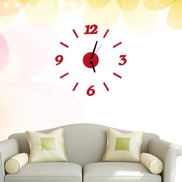 

3d wall clock living room modern design decor large clocks