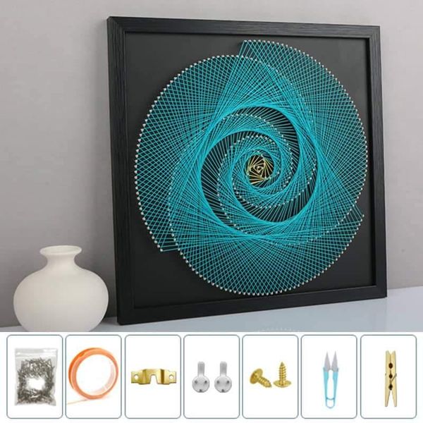

frames creative decompression diy string painting