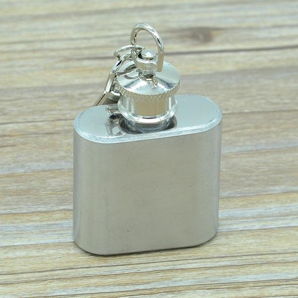 

hip flasks portable 1oz wine flagon stainless steel key buckle