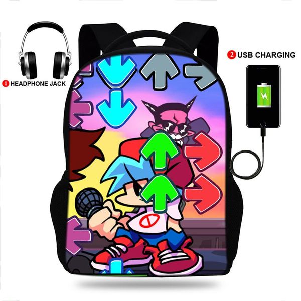 

school bags usb charger for teenage boys &girls funkinner print backpack mens lapbagpack travel rucksack