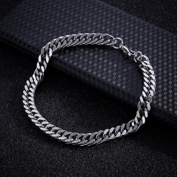 

charm bracelets y129 male exquisite boy chain universal stainless steel men bracelet eye-catching ornaments, Golden;silver
