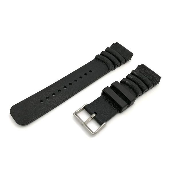 

watch bands soft 22mm black silicone rubber band strap sports, Black;brown