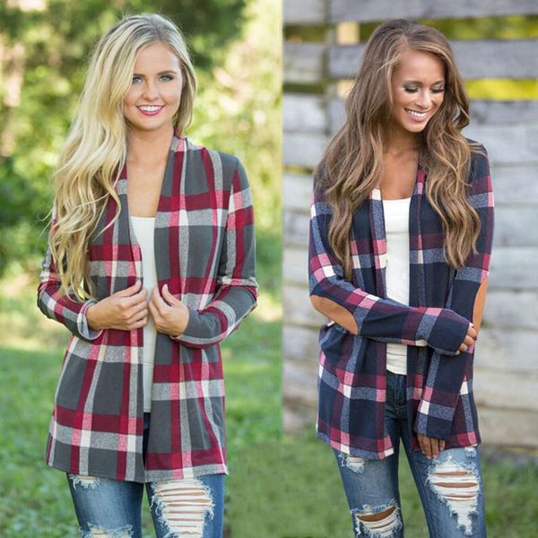 

fashion printed cardigan long sleeved, Black;brown