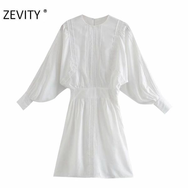 

women elegant o neck hollow out lace patchwork press linen dress female lantern sleeve vestido chic zipper dresses ds4402 casual, Black;gray