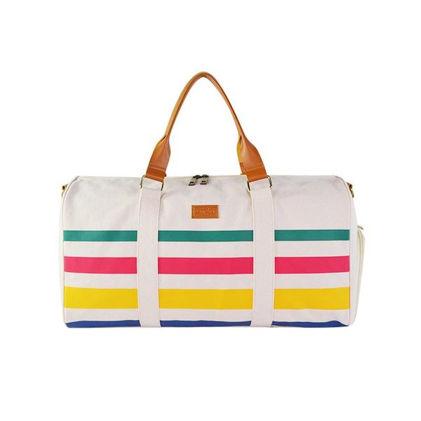 

duffel bags 2021 european and american fashion casual canvas travel bag ladies portable cylinder cross-border style
