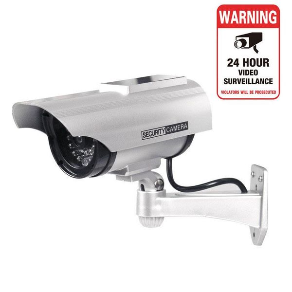 

cameras solar simulation security camera waterproof fake outdoor indoor led light dummy cctv surveillance