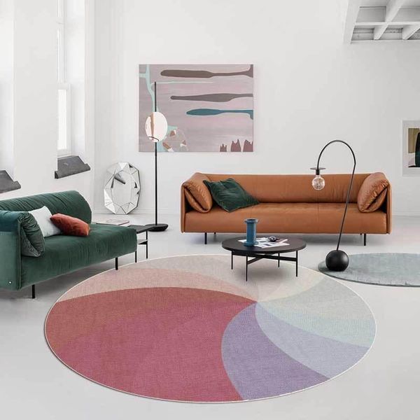 

carpets stylish modern irregular rainbow wind car living room bedroom hanging basket chair round mat carpetcustom size