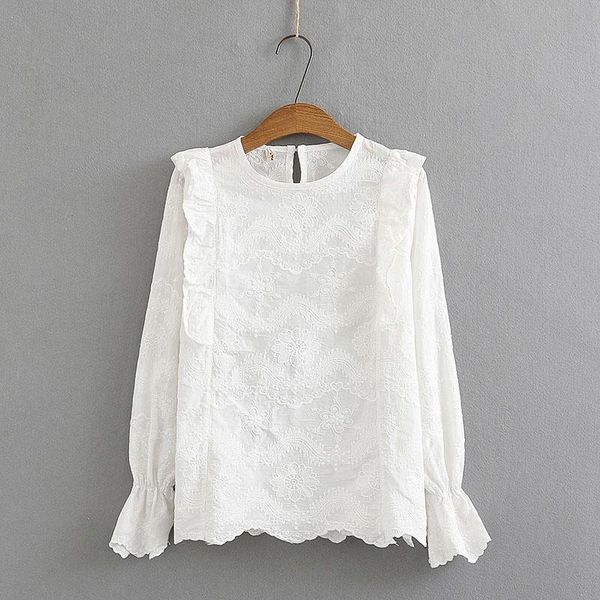 

women's blouses & shirts lamtrip gothic embroidery sweet white shirt lolita ruffles top