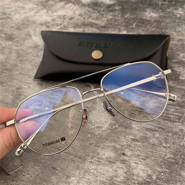 

80% off store online krosin glasses ultra light pure titanium 5125 fashionable short-sighted personalized frame for men and women, White;black