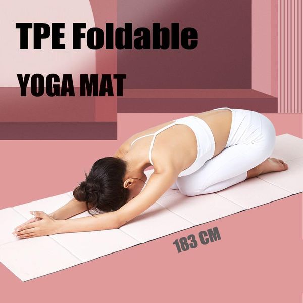 

foldable fitness yoga mat thick 6mm tasteless non-slip portable sport carpet pilates professional gymnastics workout mats