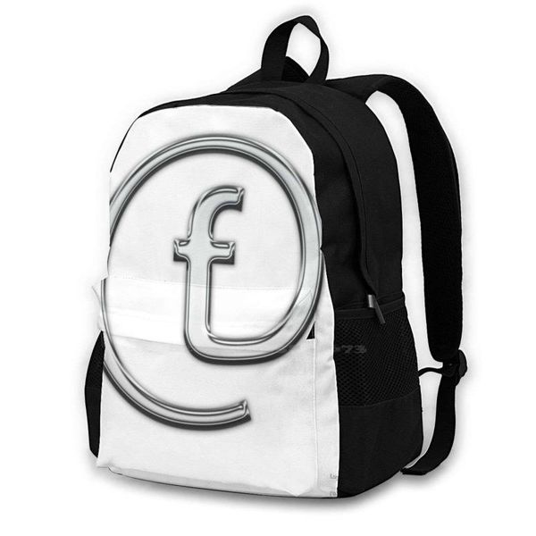 

backpack f in an @ sign 3d print design casual bag lower case symbol word