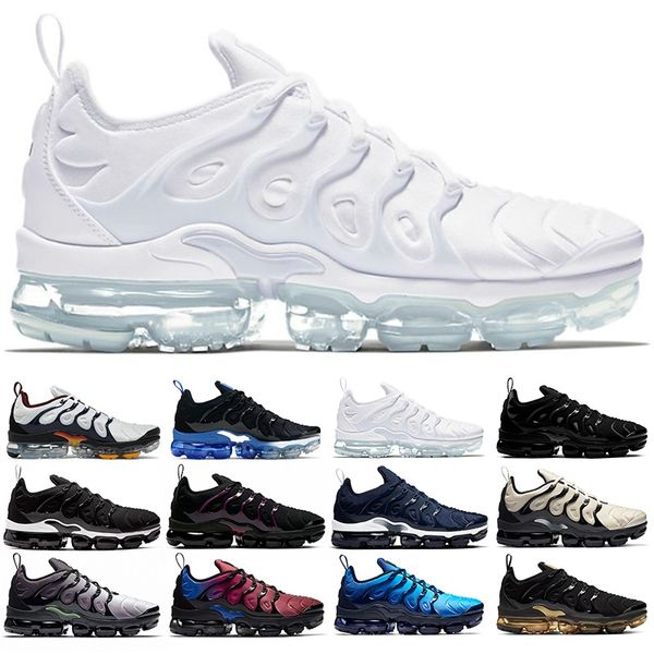 

2021 tn plus men women running shoes triple black white orlando magic platinum midnight navy mens trainers sport sneaker size 36-47, White;red