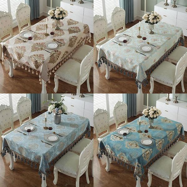 

table cloth european chenille hanging spike thicken luxury tablecloths household rectangular cover dustproof custom decor