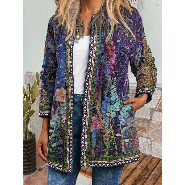 

women's jackets 2021 coats & spring autumn women casual loose vingage long sleeve shirts turn-down collar single breasted outerwear, Black;brown