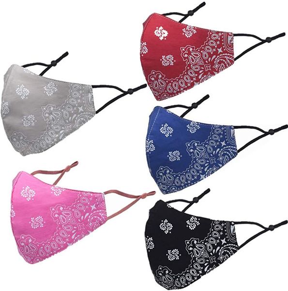 

custom logo new fashion floral 3d digital dustproof washable cotton mask