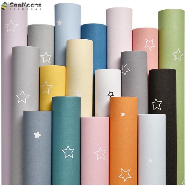

wallpapers color stars pvc waterproof self adhesive wallpaper children room bedroom living home decor diy sticker