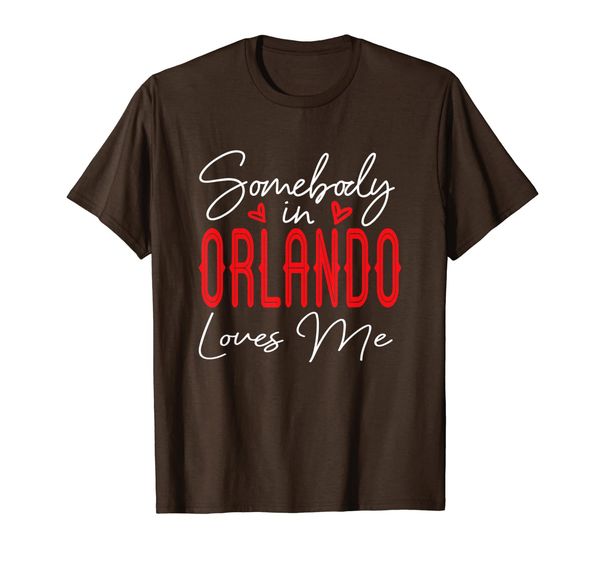 

somebody in orlando loves me florida relationship matching t-shirt, White;black